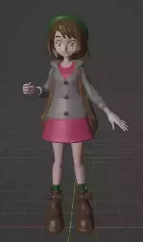 Gloria pokemon trainer 3D print model