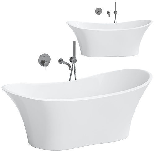 Freestanding Stone Bath Amalfi 3D model