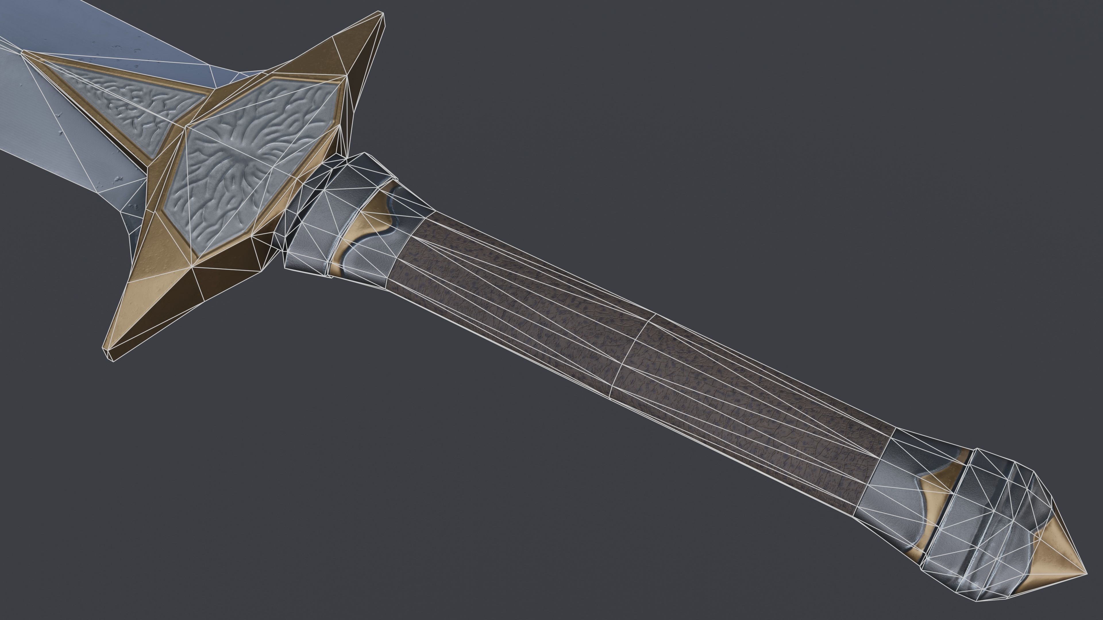 Sword 08 Low-poly 3D model_6