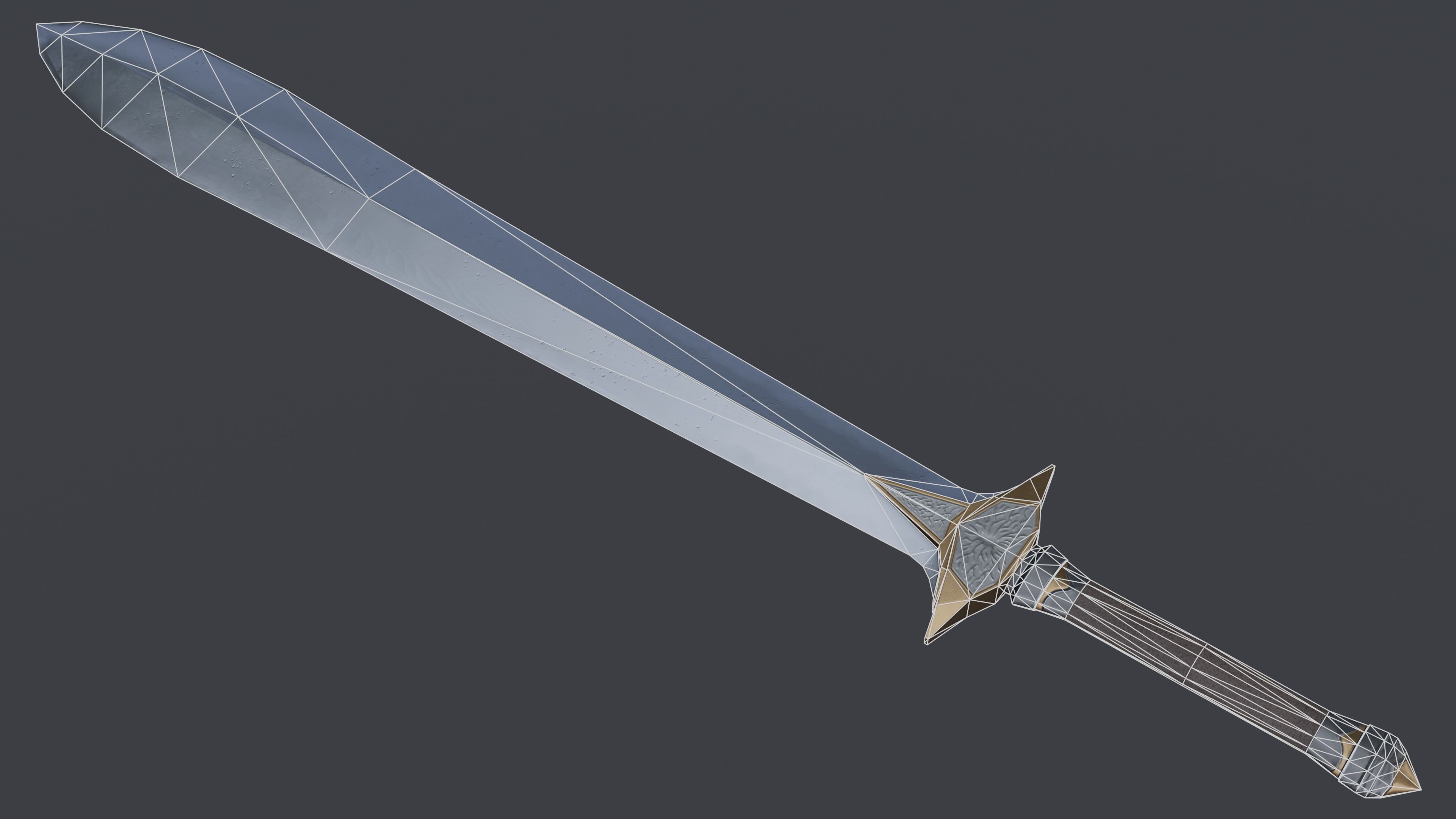 Sword 08 Low-poly 3D model_5