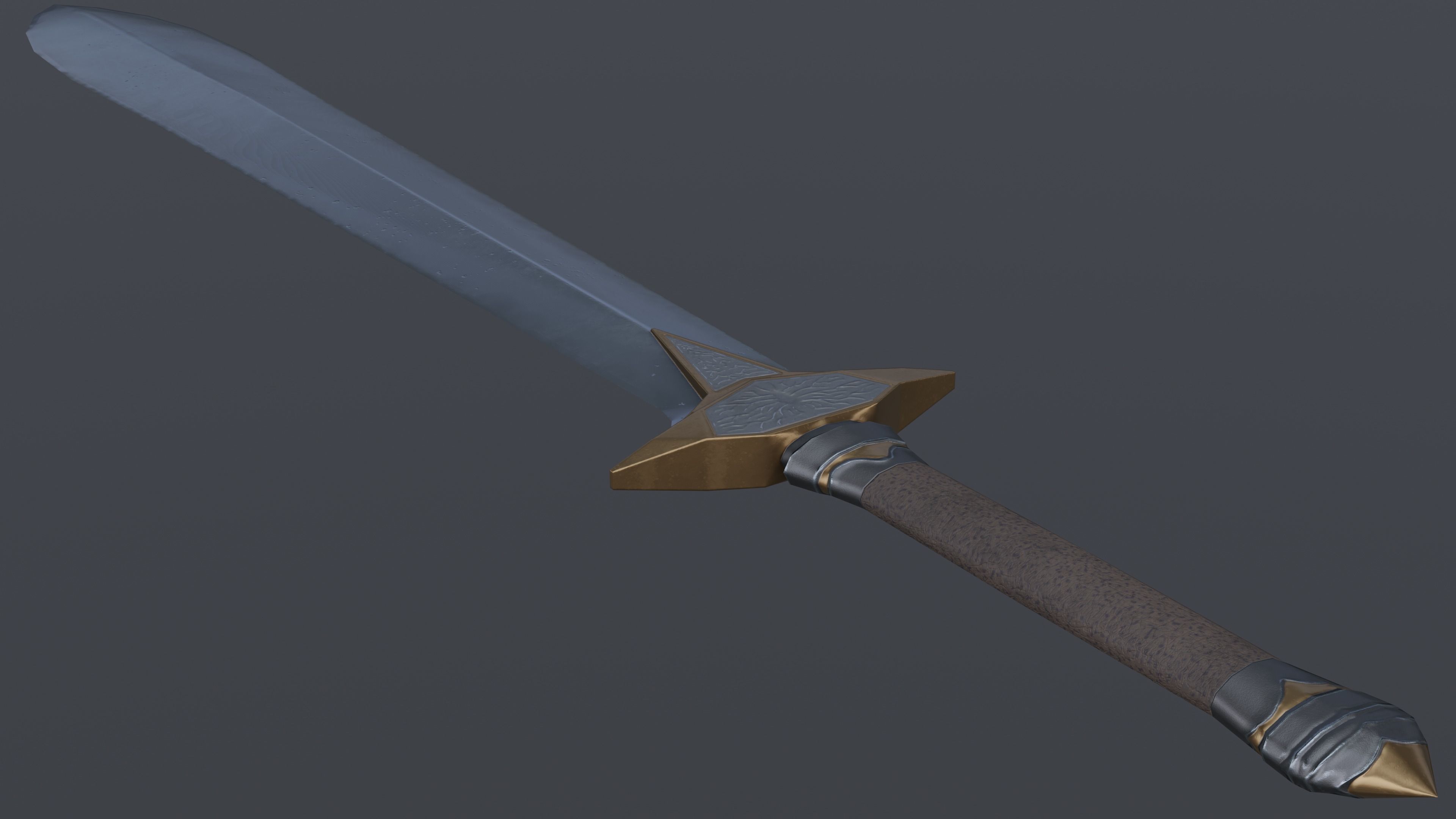 Sword 08 Low-poly 3D model_2