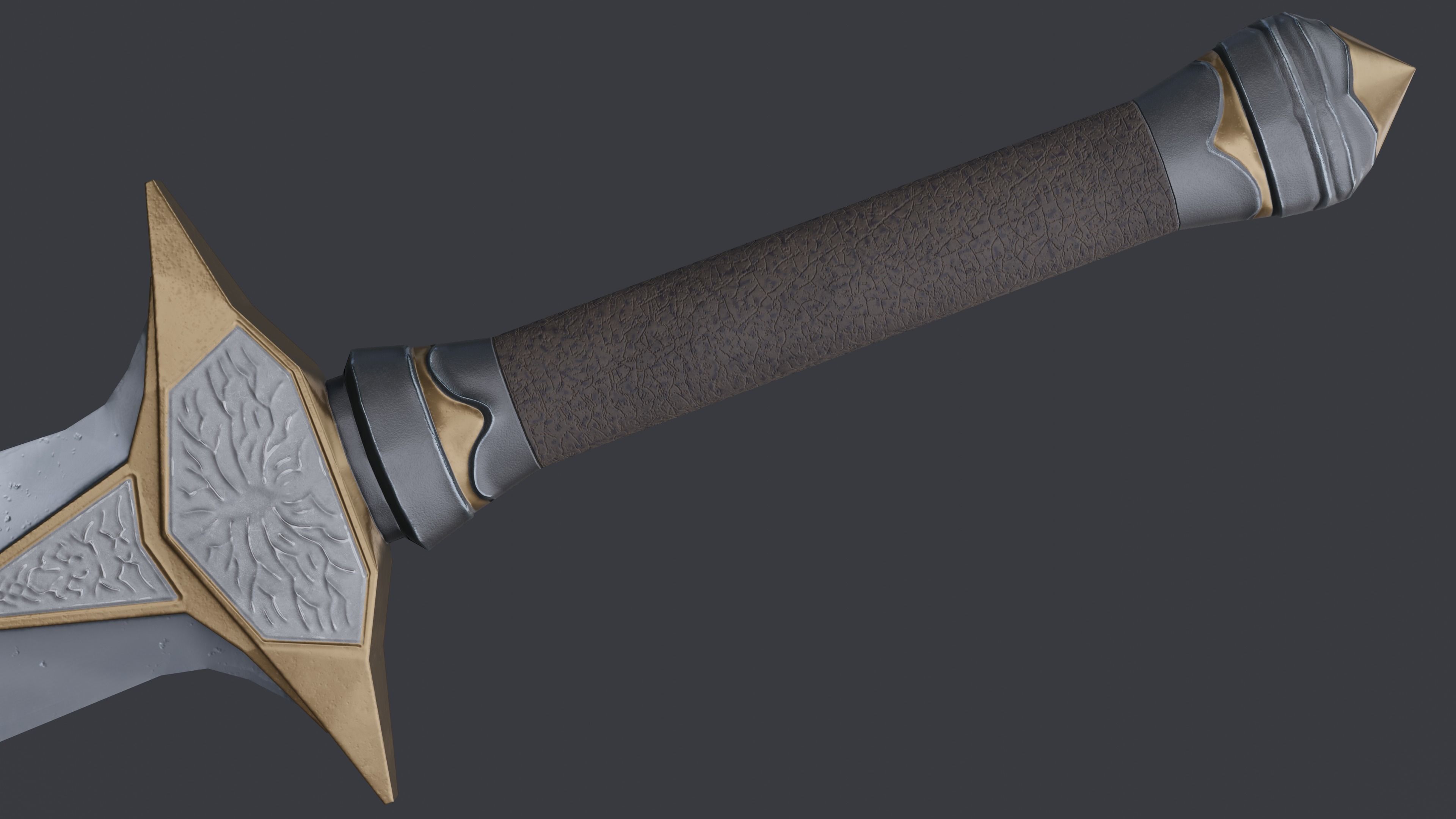 Sword 08 Low-poly 3D model_1
