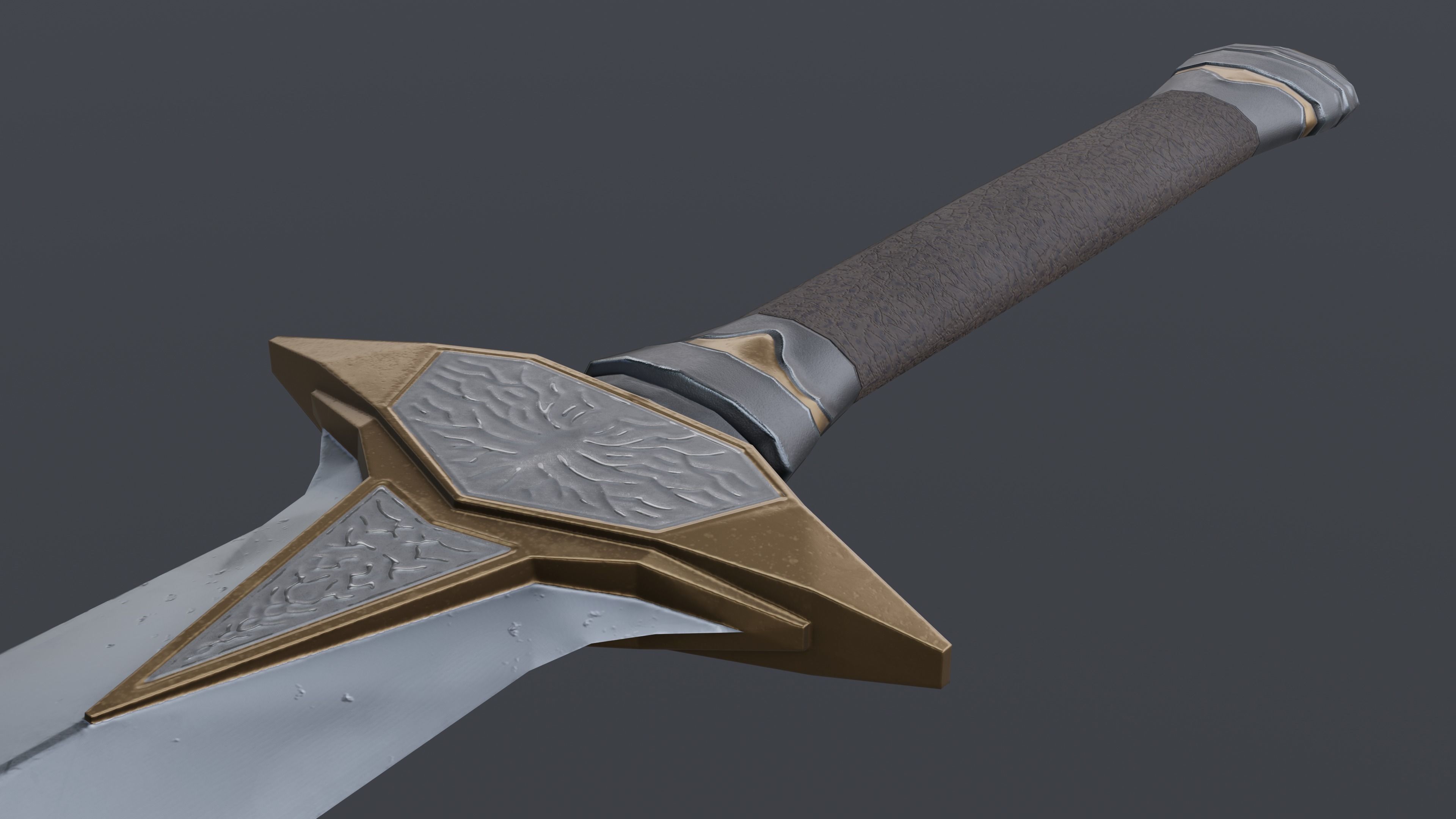 Sword 08 Low-poly 3D model_3