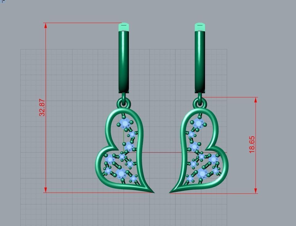 earrings 3D print model_7