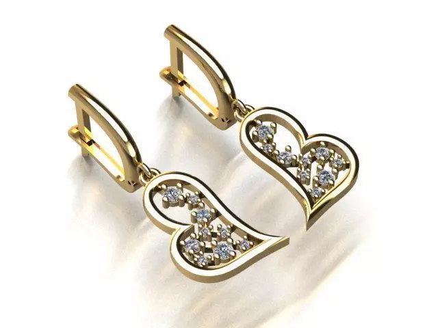 earrings 3D print model_0