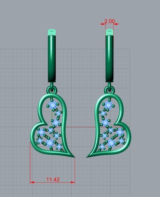 earrings 3D print model_8