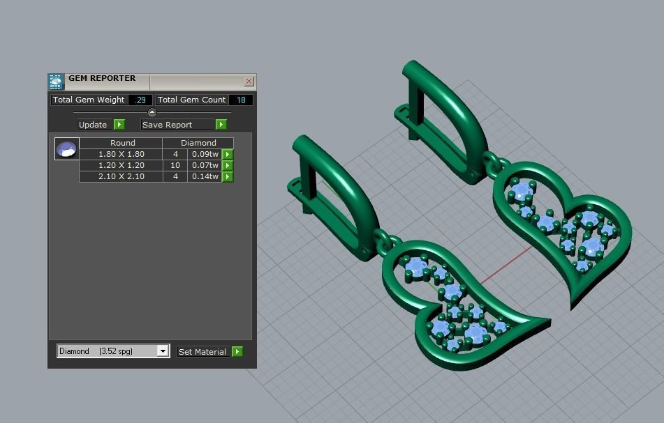 earrings 3D print model_4