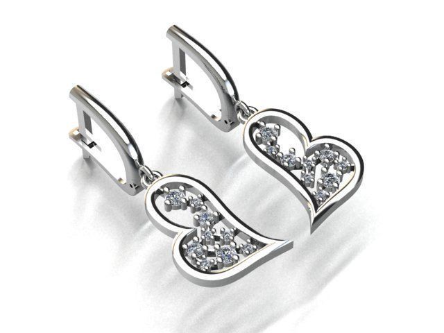 earrings 3D print model_2