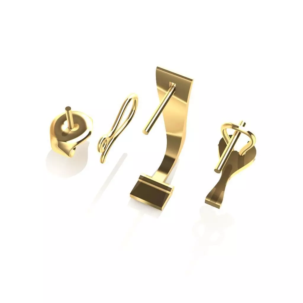 EARRINGS BROOCHES 3D print model