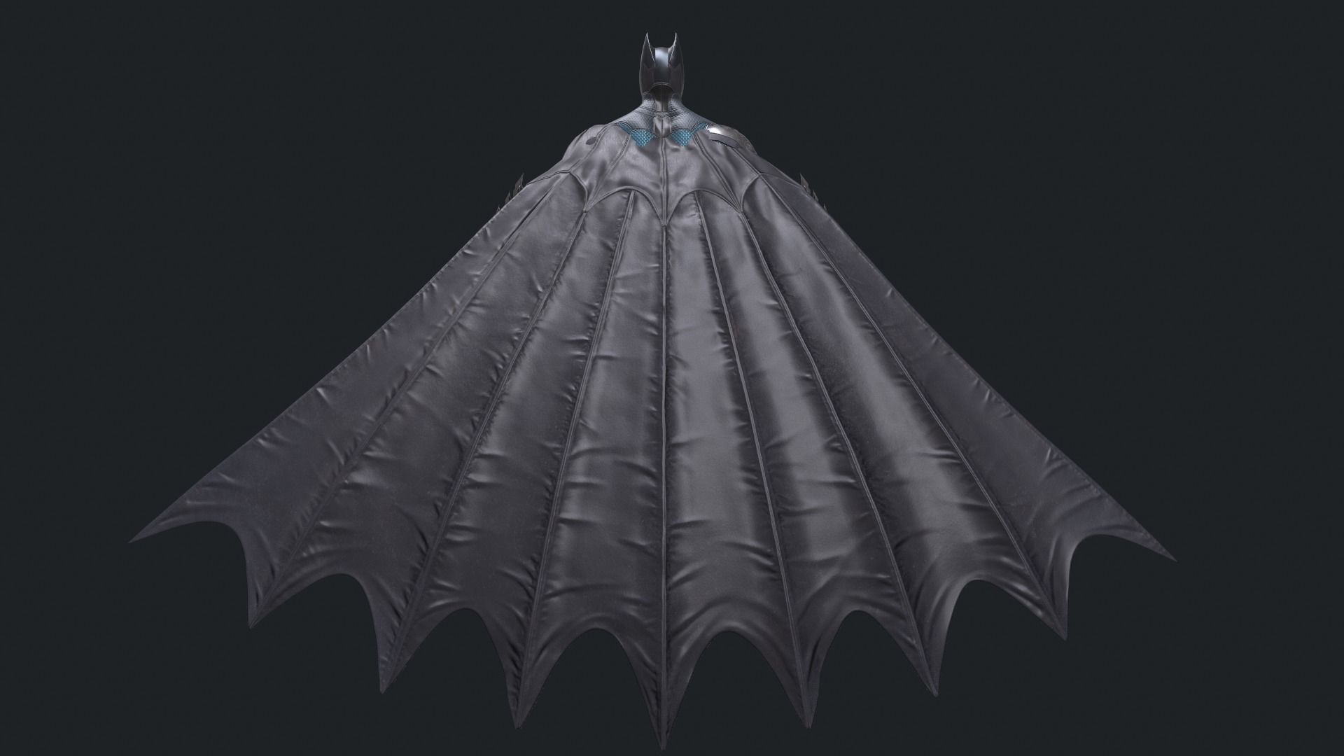 batman  high quality Low-poly 3D model_3