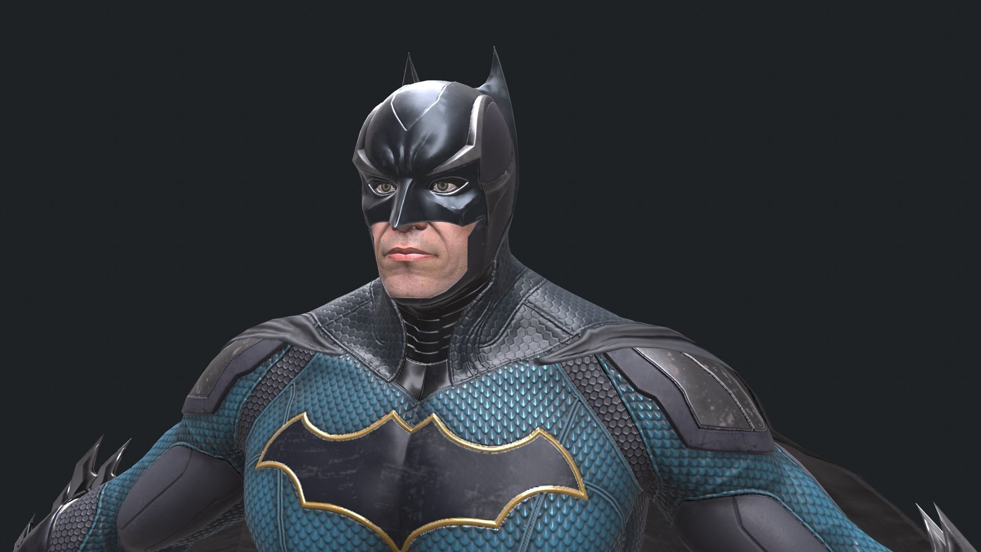 batman  high quality Low-poly 3D model_4