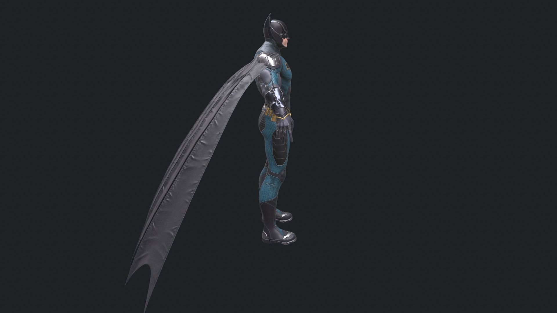 batman  high quality Low-poly 3D model_2