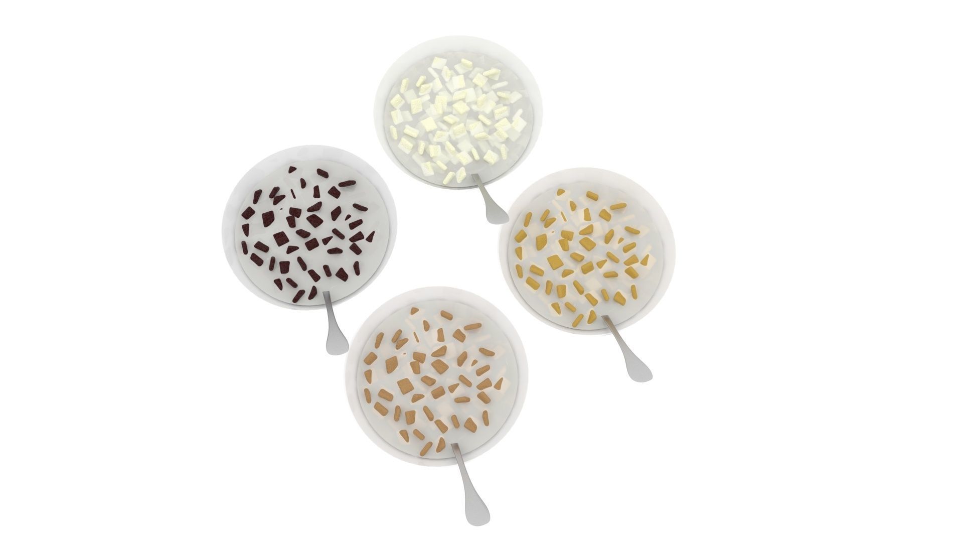 Bowl of Pillow Cereals 3D model_11