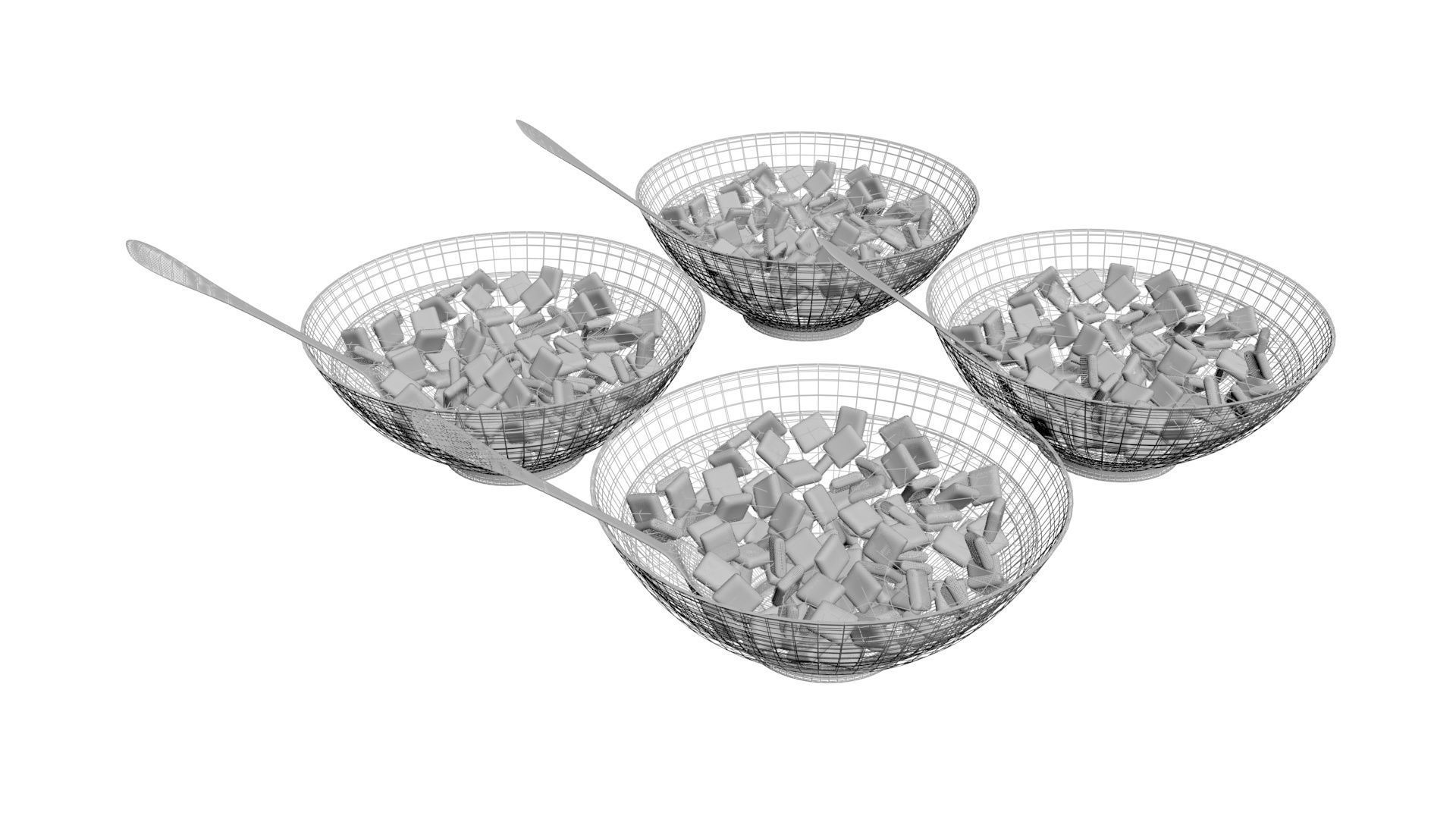Bowl of Pillow Cereals 3D model_15