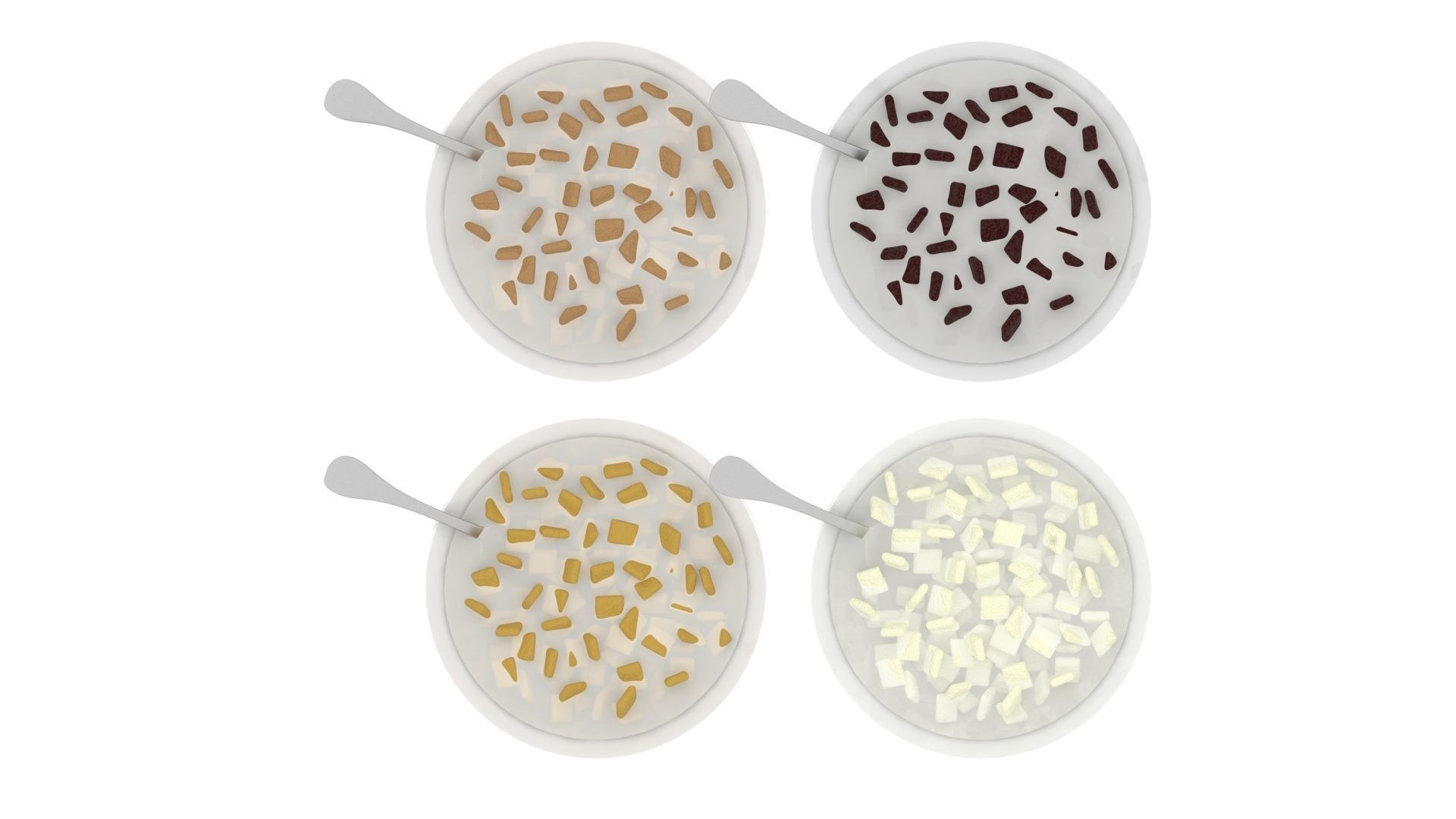 Bowl of Pillow Cereals 3D model_14