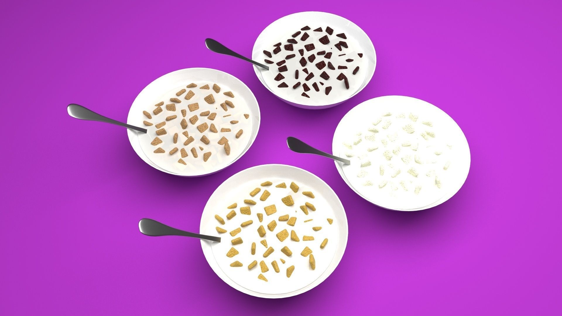 Bowl of Pillow Cereals 3D model_6