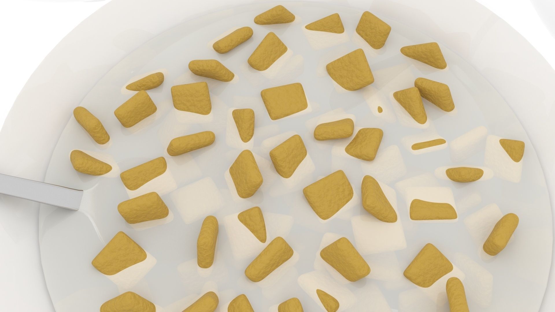 Bowl of Pillow Cereals 3D model_12