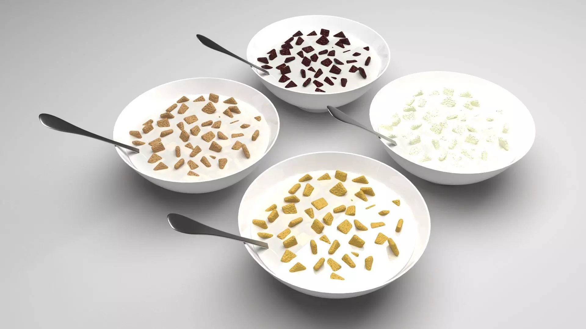 Bowl of Pillow Cereals 3D model_0