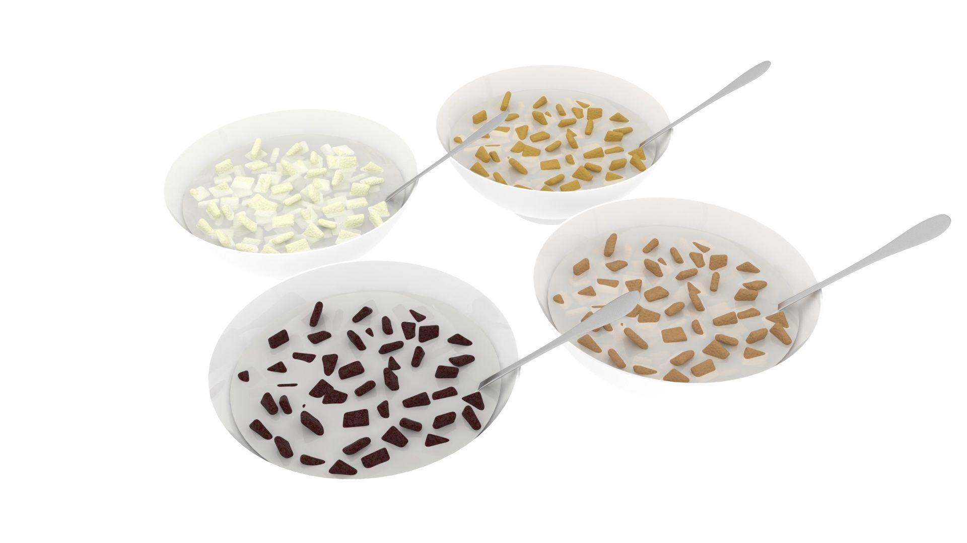 Bowl of Pillow Cereals 3D model_10