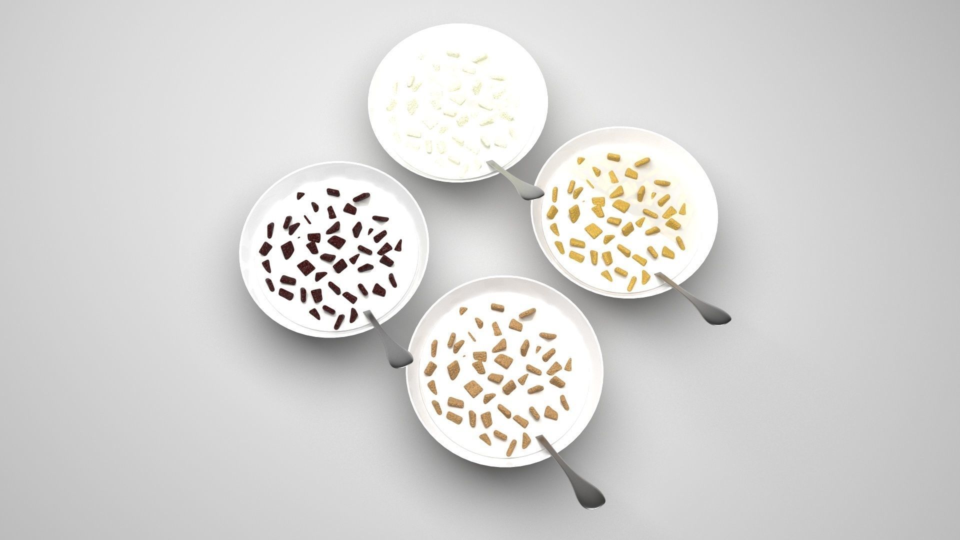 Bowl of Pillow Cereals 3D model_3