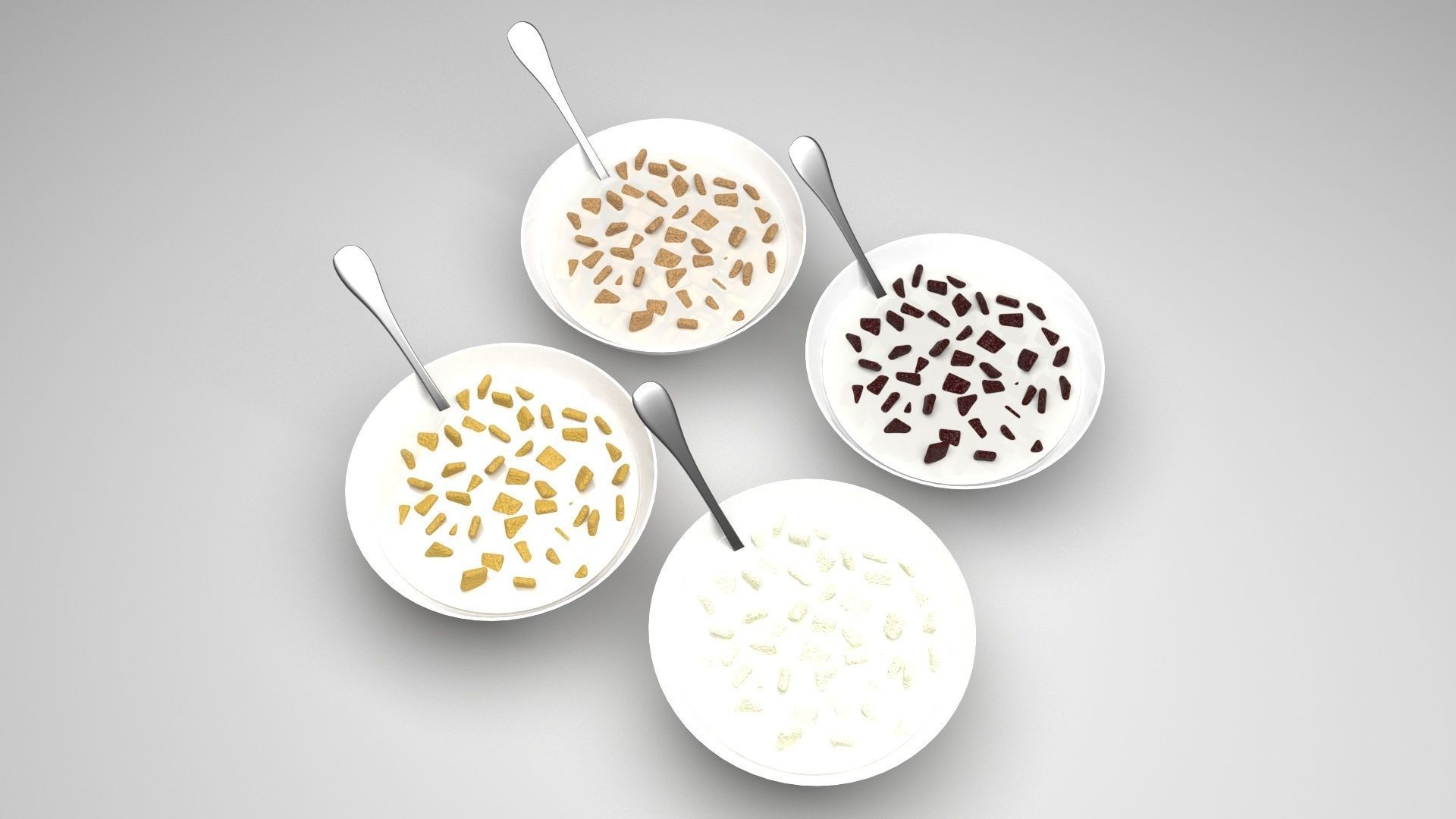 Bowl of Pillow Cereals 3D model_1