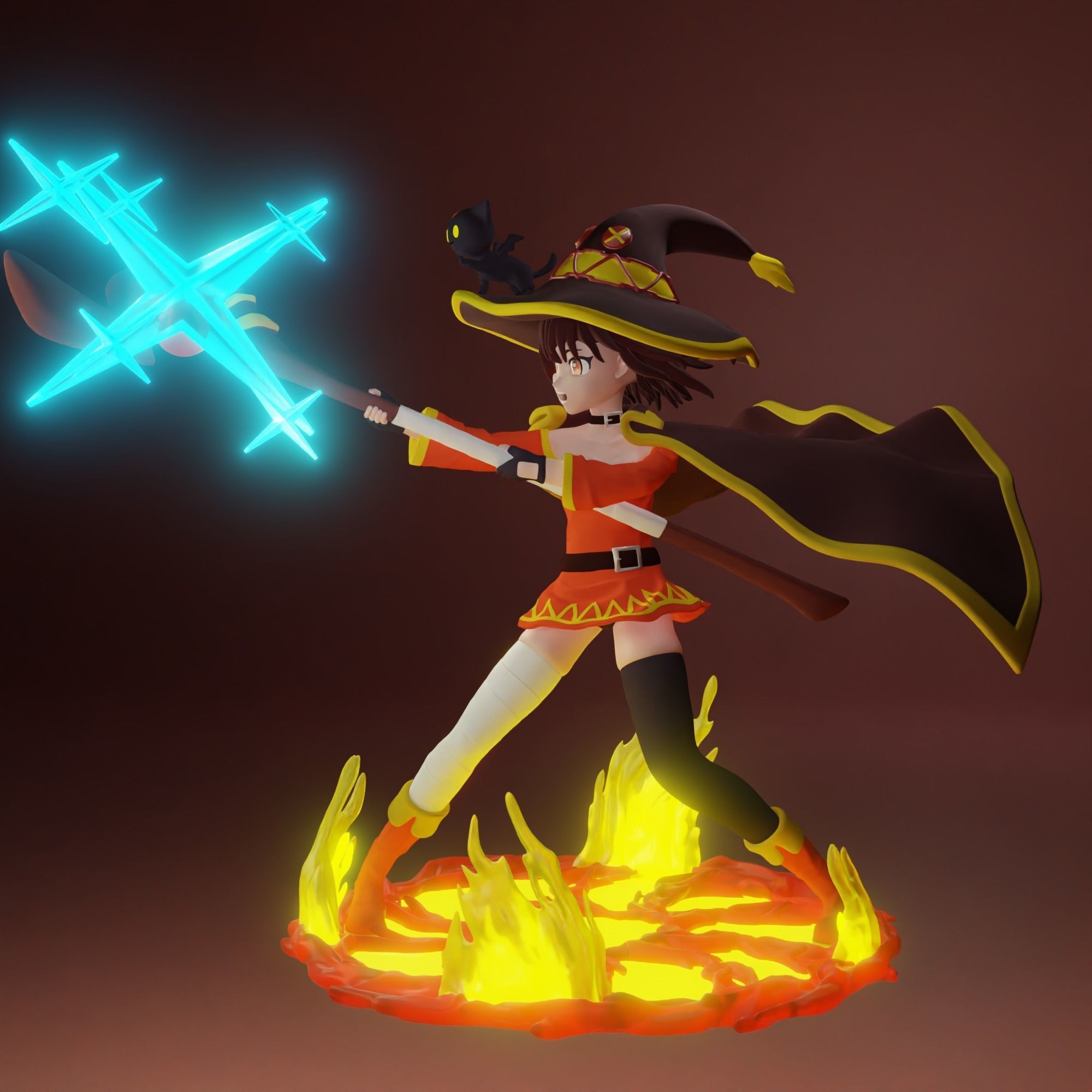 Megumin from Konosuba anime 3D print model_8