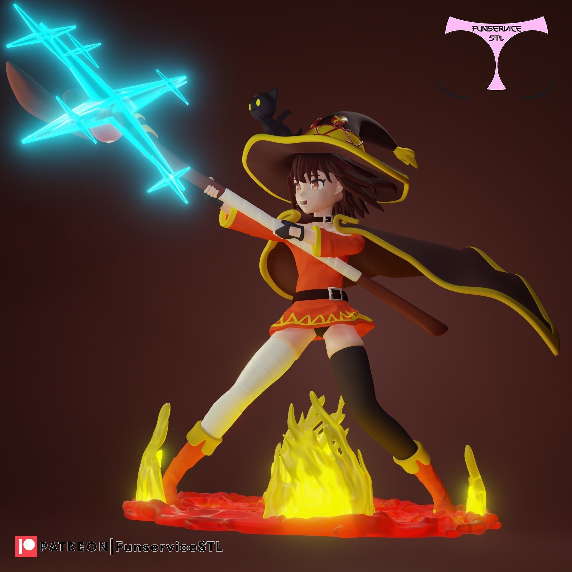 Megumin from Konosuba anime 3D print model_3