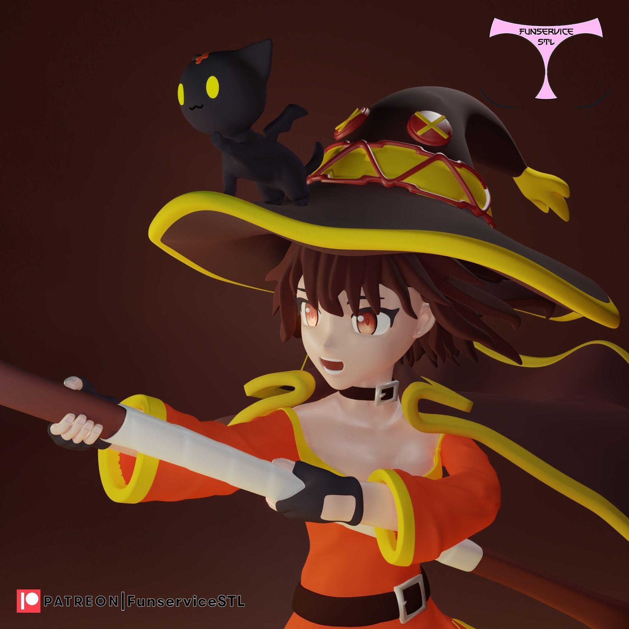 Megumin from Konosuba anime 3D print model_4