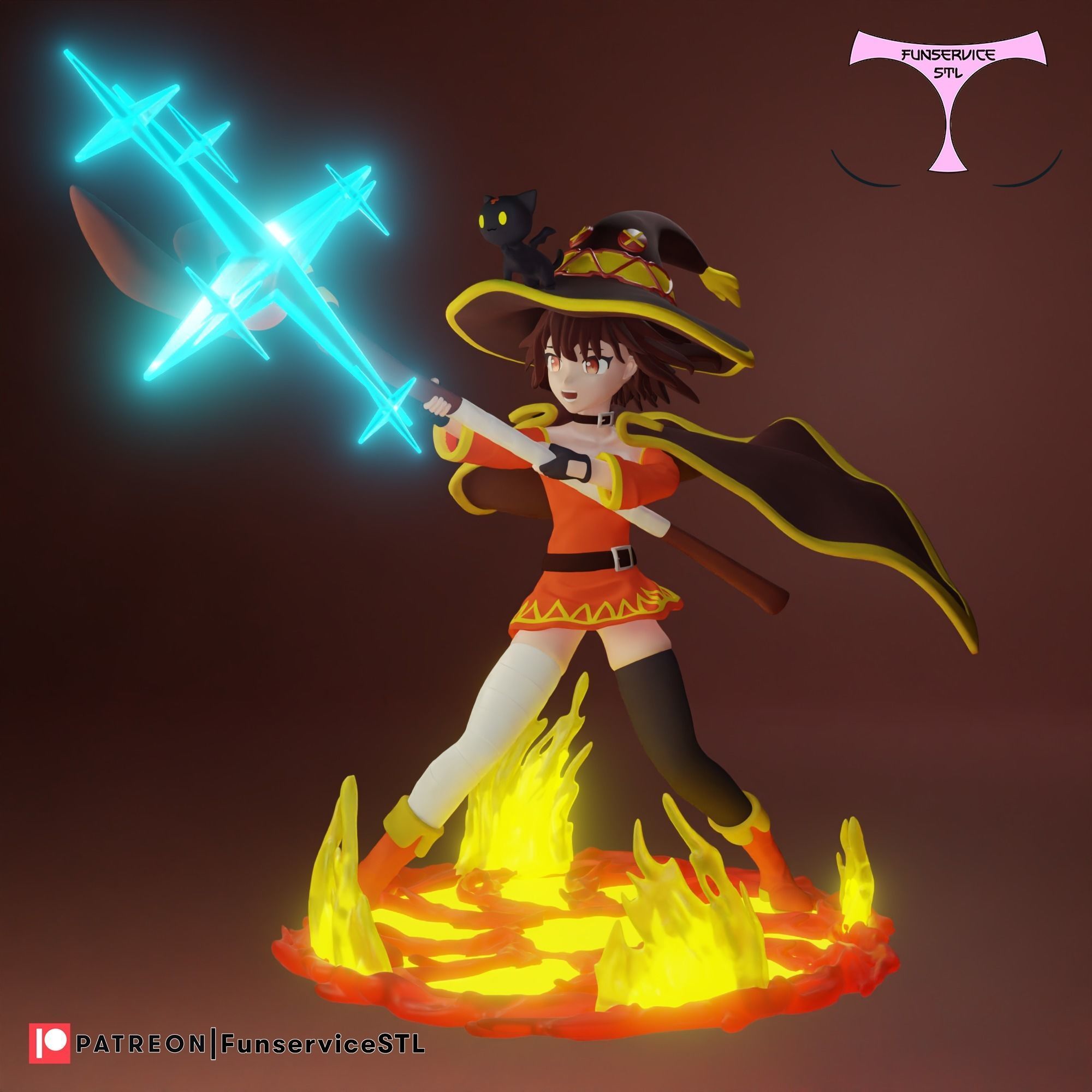 Megumin from Konosuba anime 3D print model_5