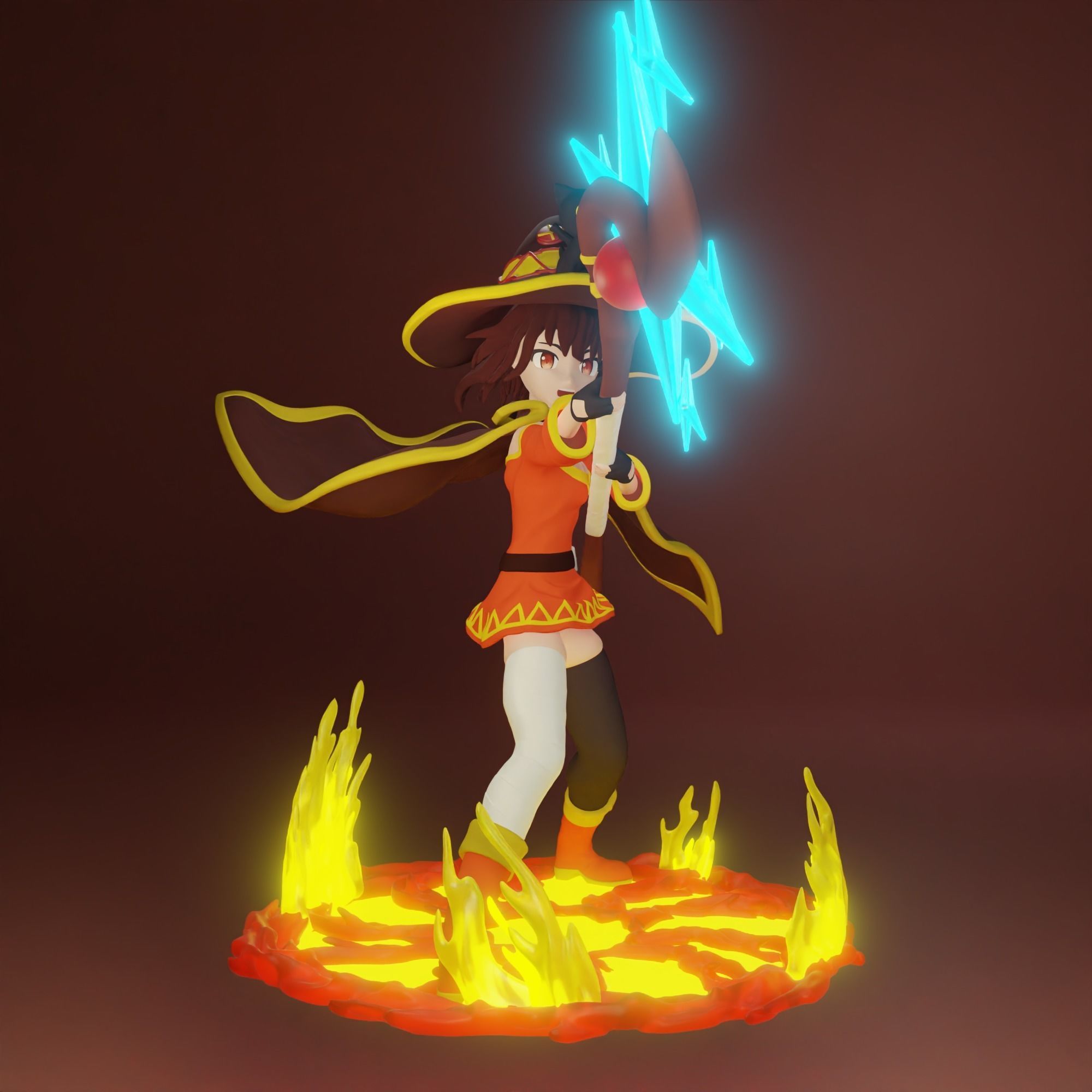 Megumin from Konosuba anime 3D print model_7