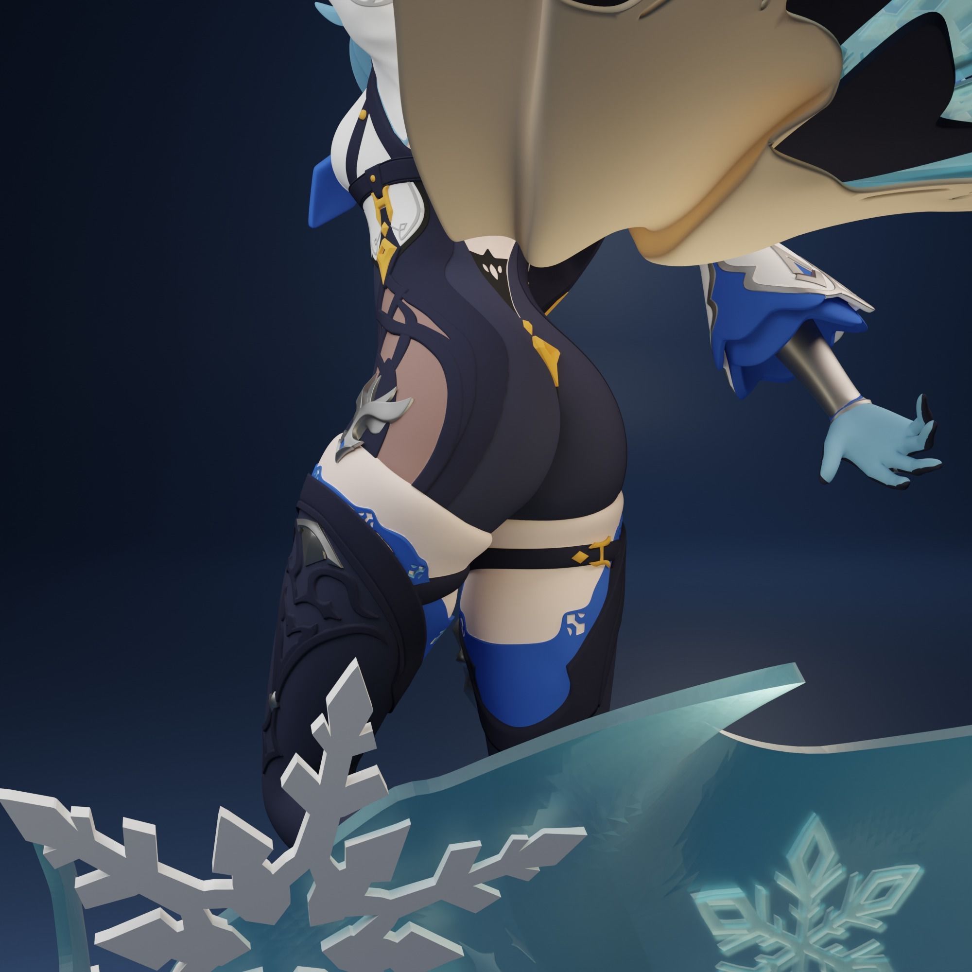 Eula from Genshin Impact 3D print model_6