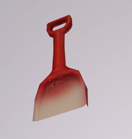 Toy Spade Low-poly 3D model_5