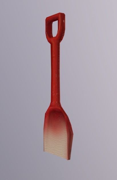 Toy Spade Low-poly 3D model_2