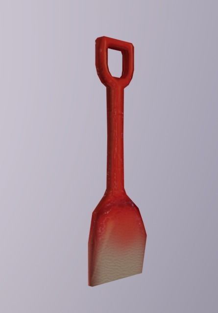 Toy Spade Low-poly 3D model_3