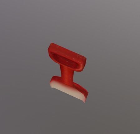 Toy Spade Low-poly 3D model_4