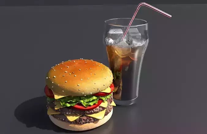 Burger and cola 