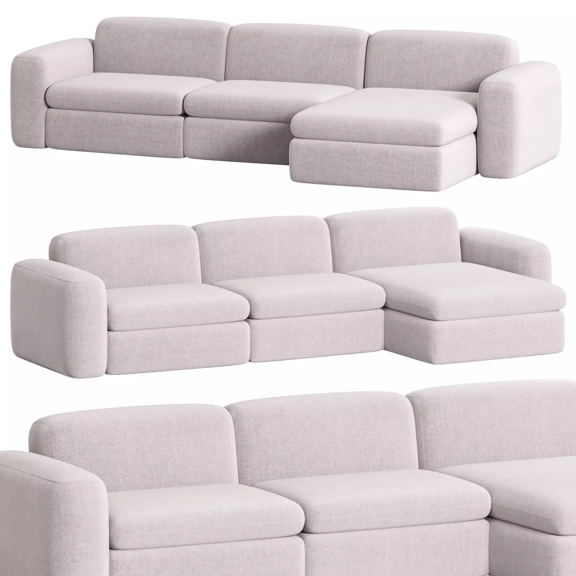 Botero sofa 3D model_0