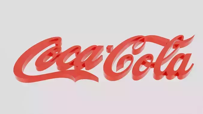 3d logo Coca-cola 