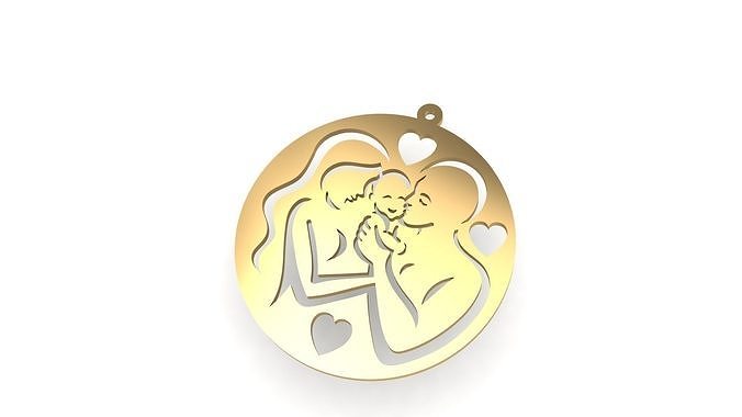 family pendant 3D model