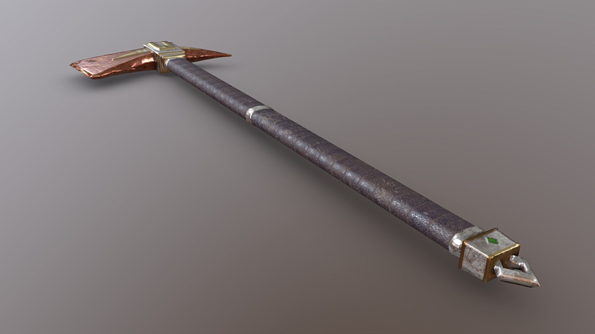 Axe - Orichalcum Low-poly 3D model_4