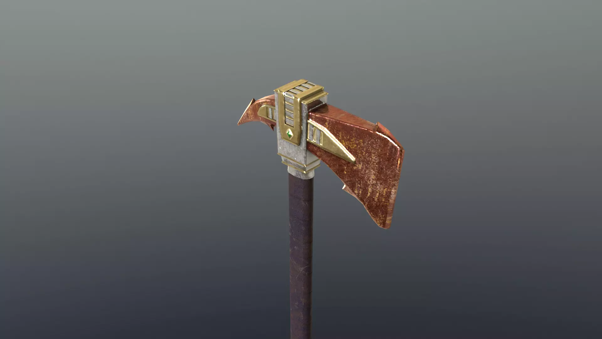 Axe - Orichalcum Low-poly 3D model_0