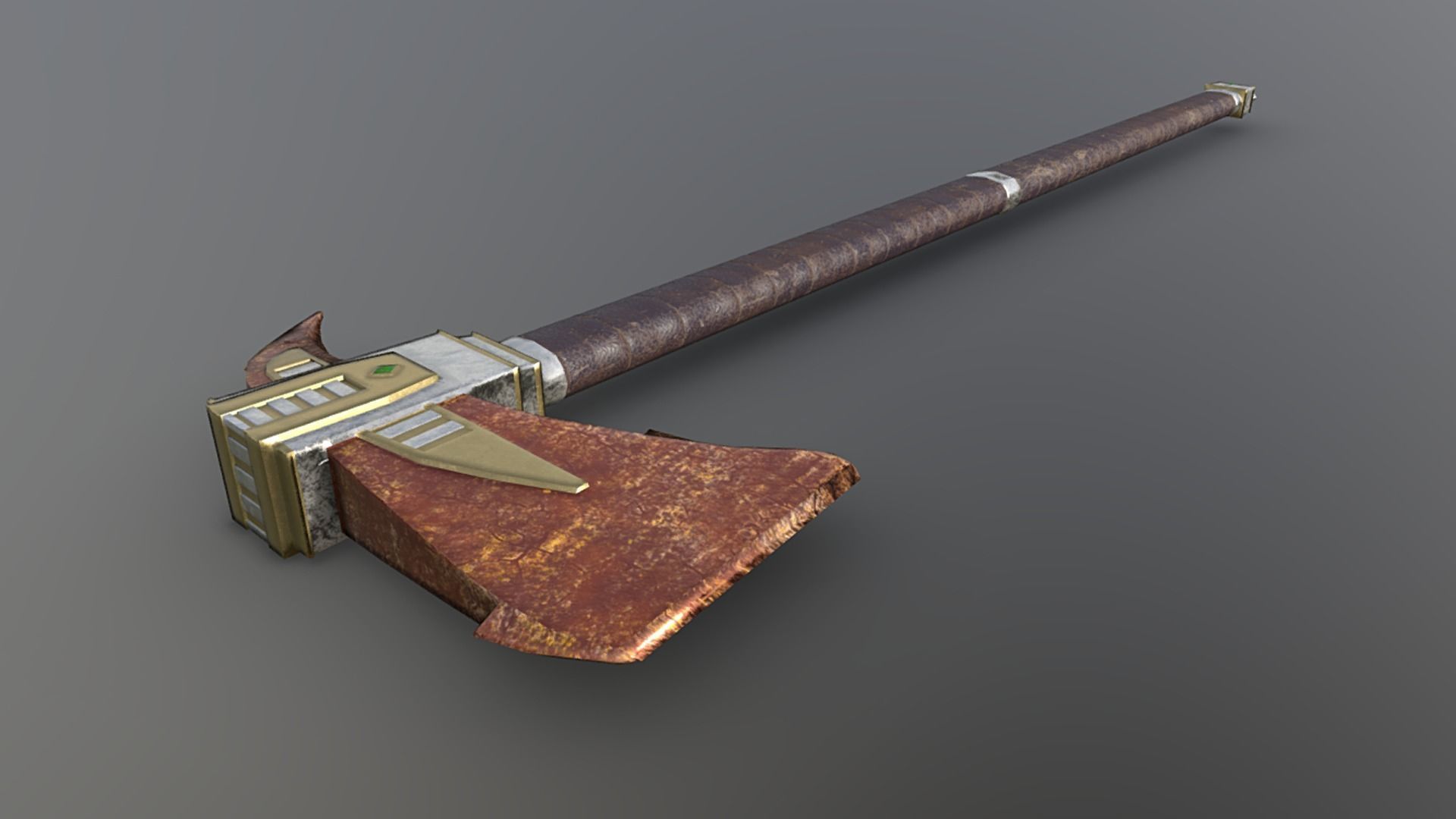 Axe - Orichalcum Low-poly 3D model_3