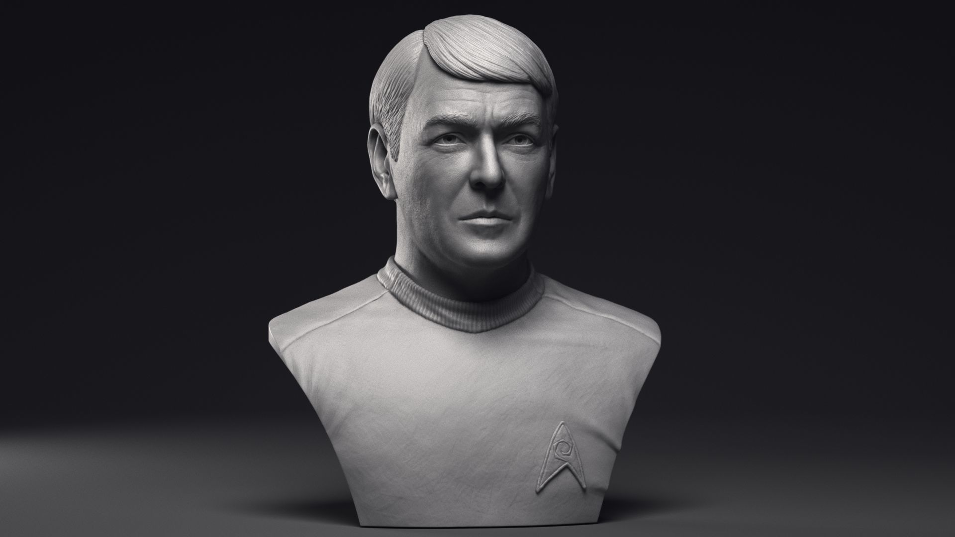 James Doohan as Montgomery Scott Bust Printable 3D Model 3D print model_26
