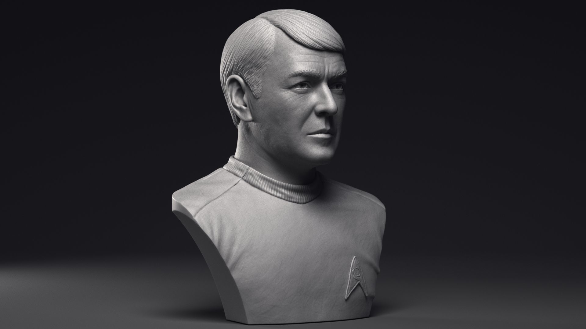 James Doohan as Montgomery Scott Bust Printable 3D Model 3D print model_25