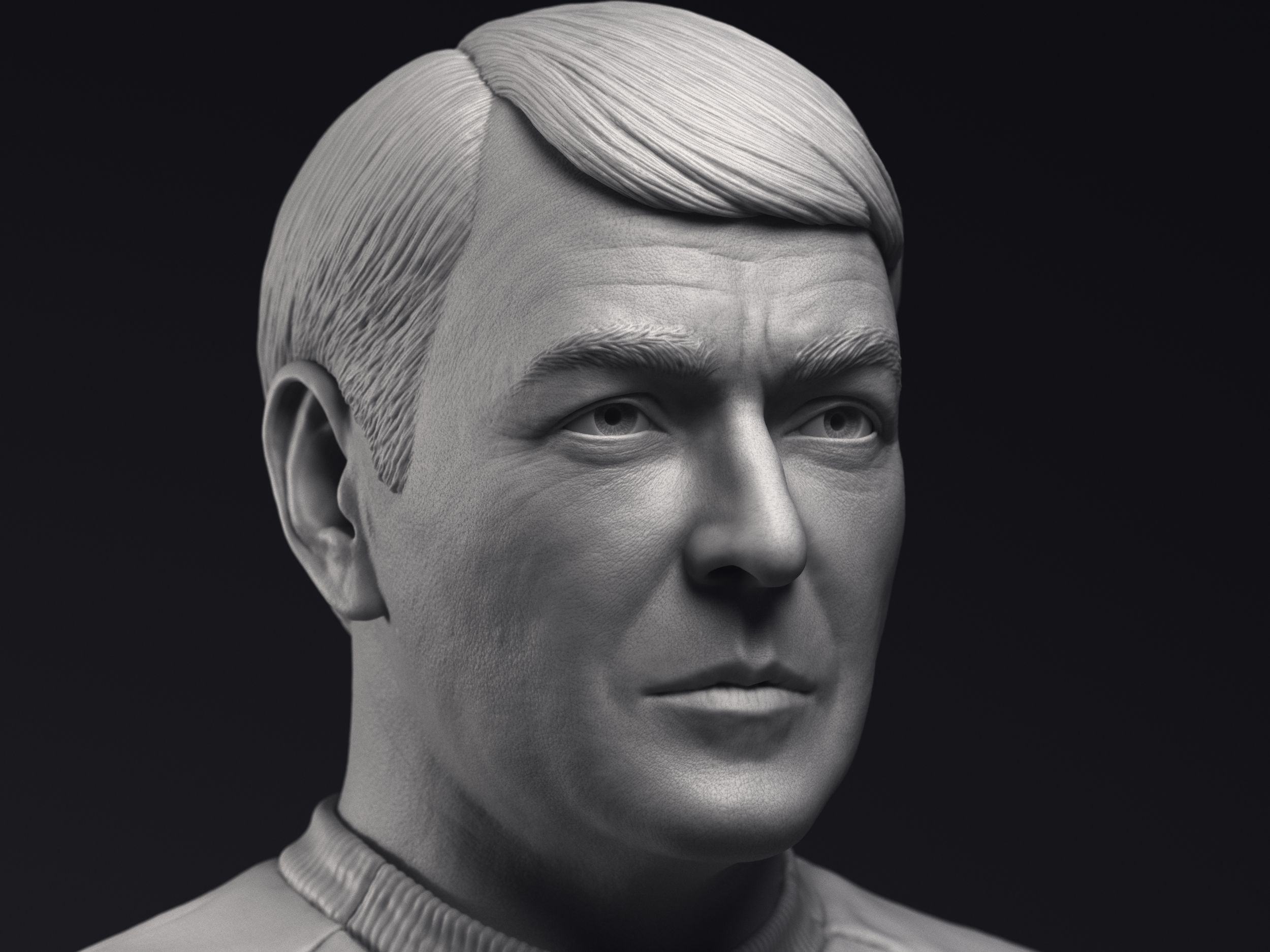 James Doohan as Montgomery Scott Bust Printable 3D Model 3D print model_1