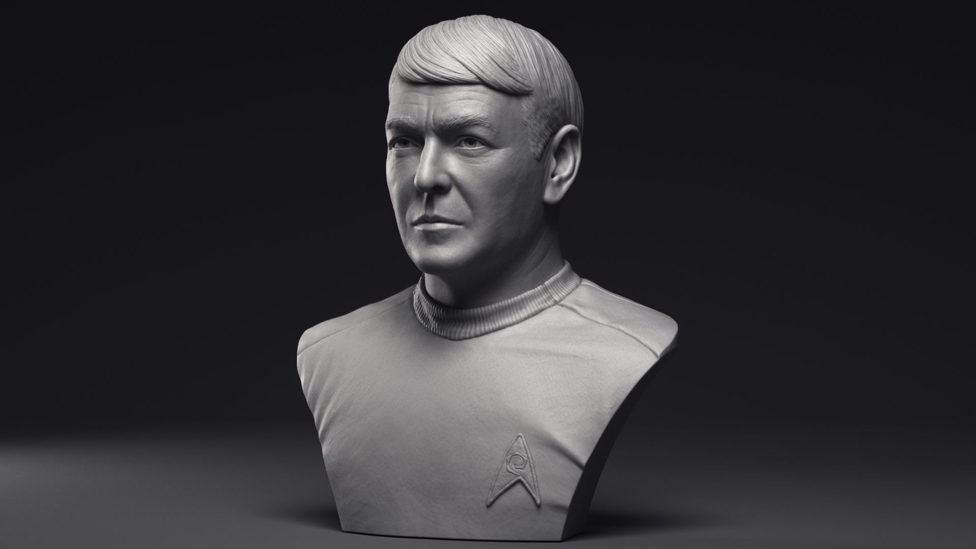 James Doohan as Montgomery Scott Bust Printable 3D Model 3D print model_13