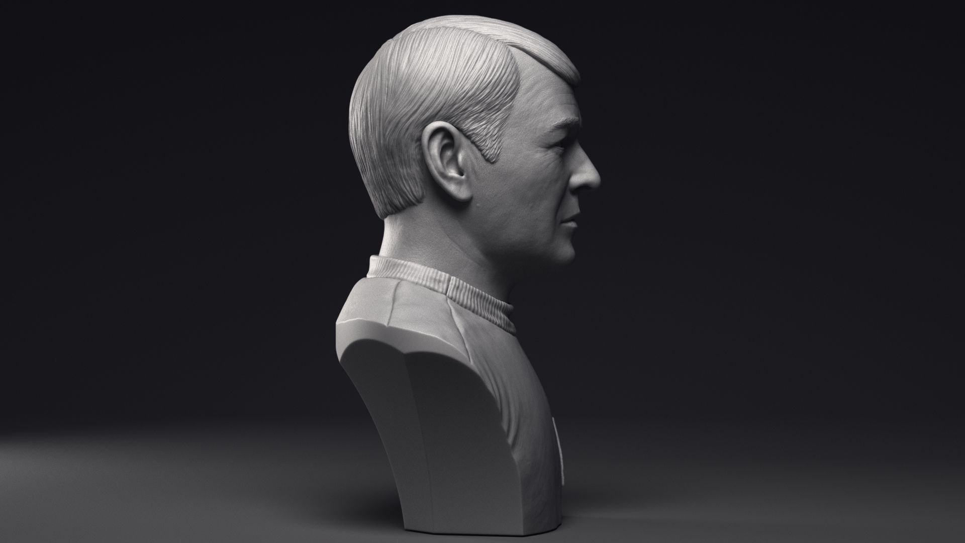 James Doohan as Montgomery Scott Bust Printable 3D Model 3D print model_22