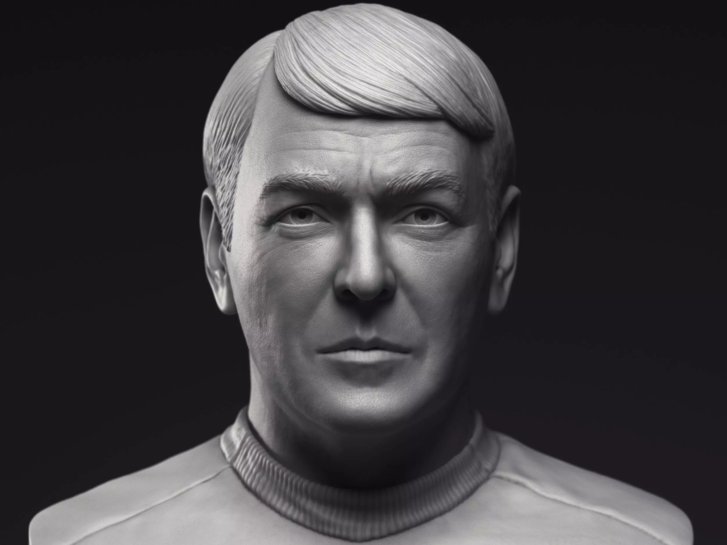 James Doohan as Montgomery Scott Bust Printable 3D Model 3D print model_0