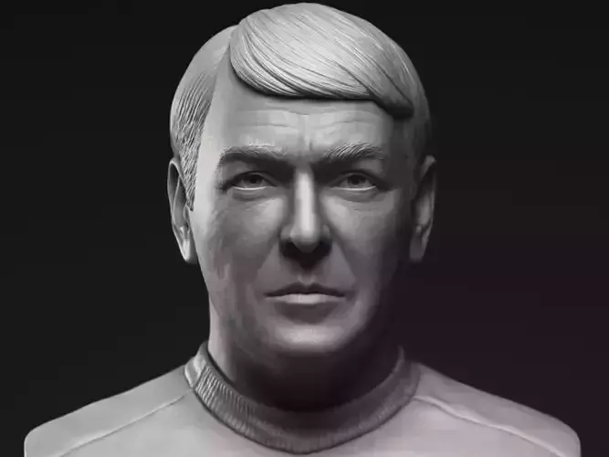 James Doohan as Montgomery Scott Bust Printable 3D Model 3D print model