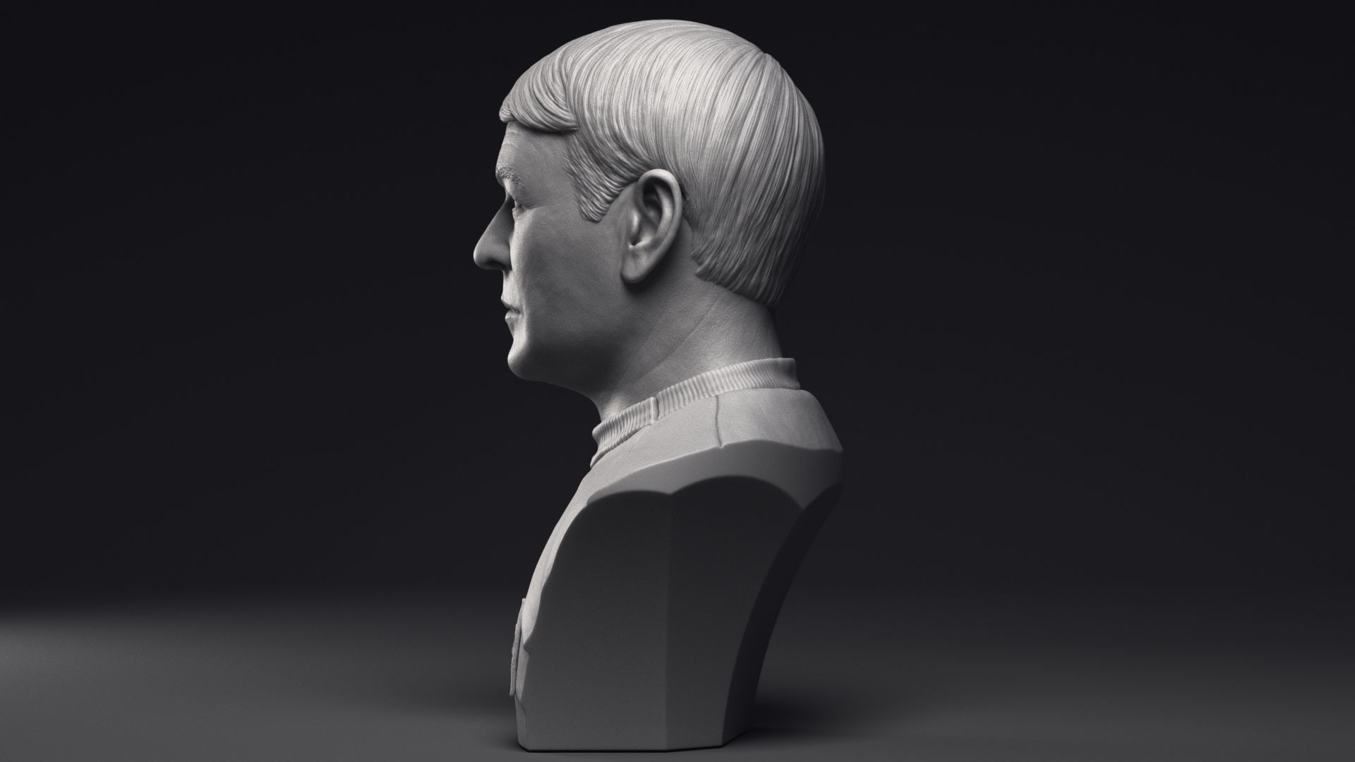 James Doohan as Montgomery Scott Bust Printable 3D Model 3D print model_16